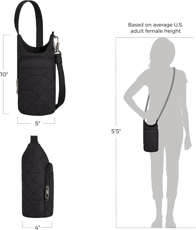 Travelon Anti-Theft Boho Insulated Water Bottle Tote - Image 4