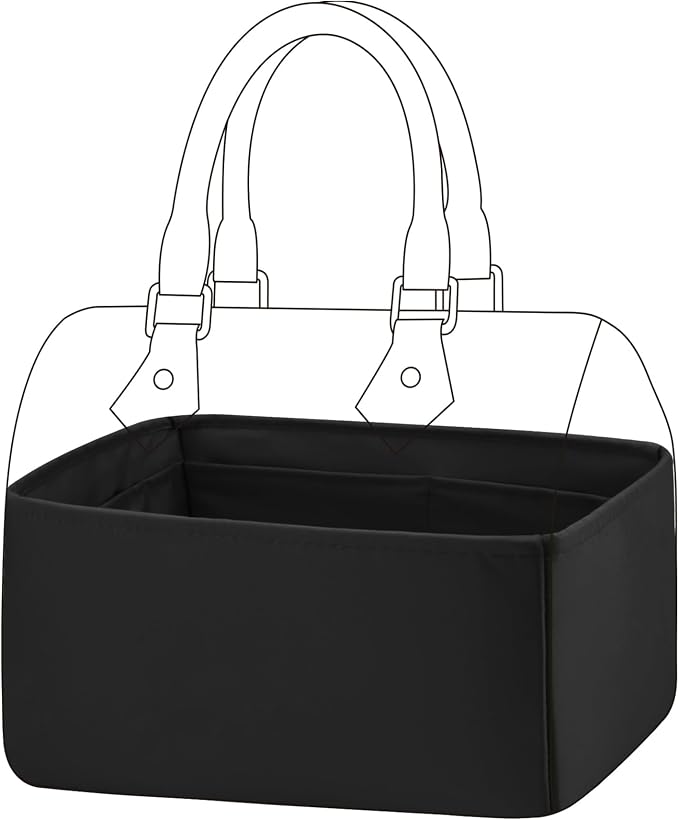 DGAZ Silk Purse Organizer Insert Fits LV Speedy 16/20/25/30/35/45 bags，Silky Smooth Bag Organizer，Luxury Handbag & Tote Shaper（Black，SP45） by DGAZ