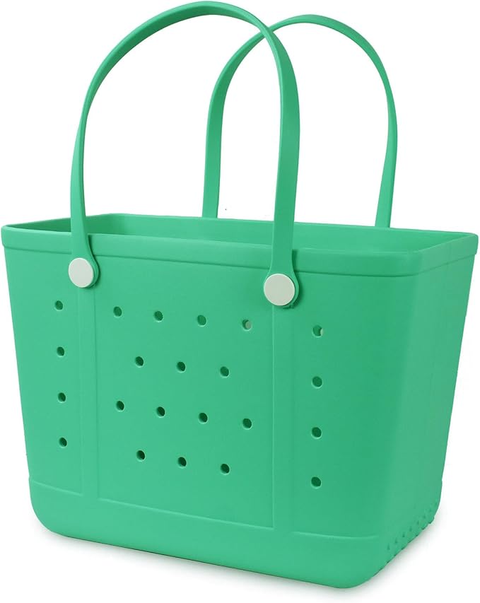 Lightweight Extra large Rubber Beach Bag Small mini Tote Bag for Gym Waterproof medium Open Handbag for Pool Sports by Addoklm