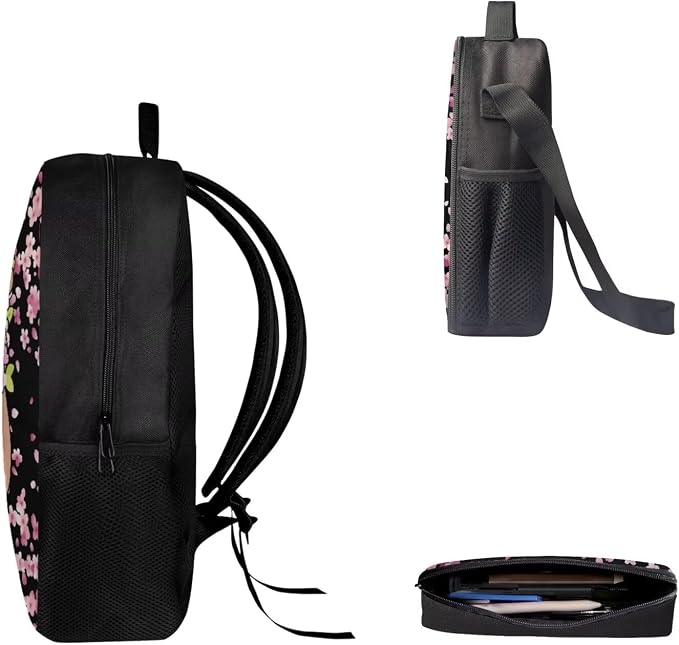 AFPANQZ Kids Backpack 3 Pieces Set Large Capacity School Bags with Heat Insulated Lunch Bags Small Pencil Bags 3 Pack - Image 3