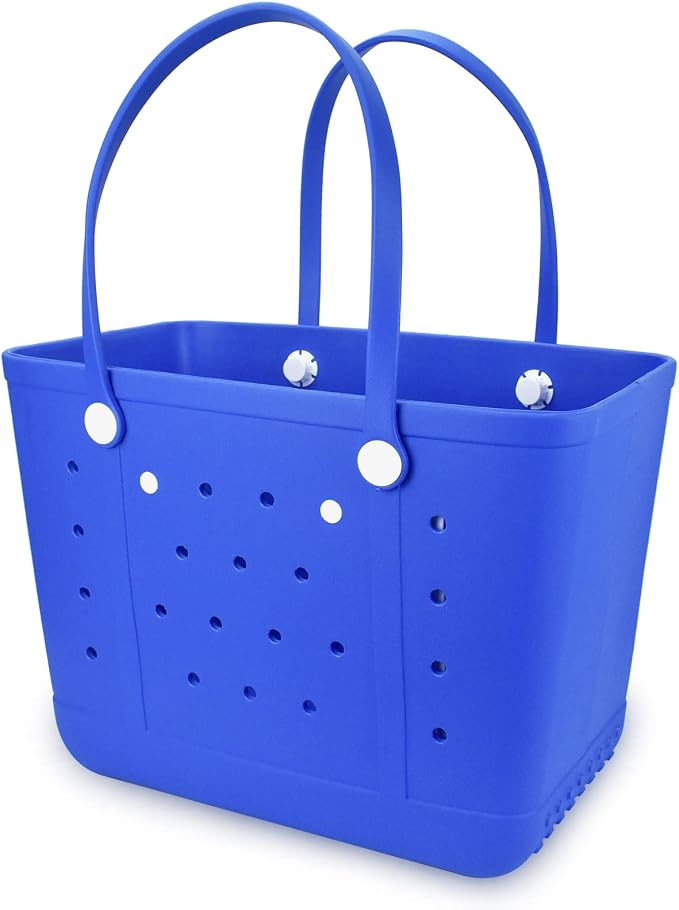 Beach Bag X Large Rubber Tote Bag, Waterproof Washable Open for Women Croc Bag Hand Bag for Beach Pool Yoga by UeKeKicg