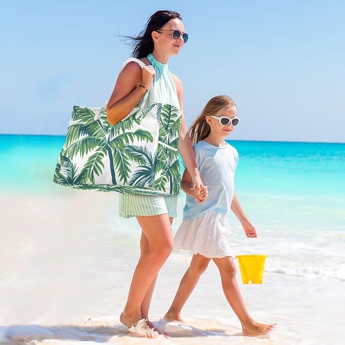 senya Large Beach Shoulder Bags Canvas Tote Water Resistant for Gym Travel Daily - Image 2