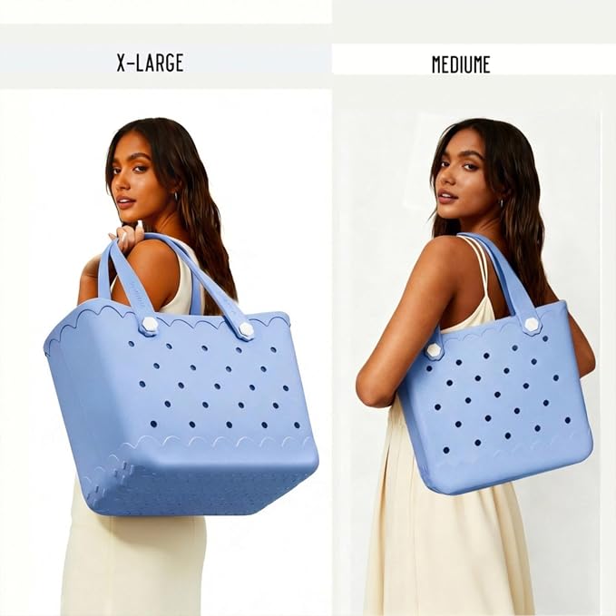 Rubber Beach Tote Bag Waterproof Tip-Proof Outdoor Tote Bag for the Beach Boat Pool Sports - Image 2
