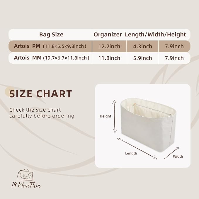 Lightweight Bag Insert for Artois PM, Side Zipper, Nata | Bottle Holder and Side Zip, Smooth Satin Interior, Easy-Care Outer Surface, Multiple Color Options, Structured Yet Flexible - Image 3