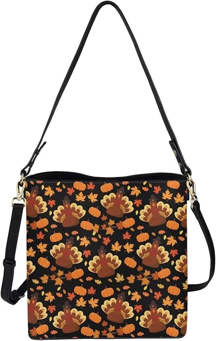 HUGS IDEA Boho Bags for Women Leather Handbag Shoulder Bucket Crossbody Purse - Image 4