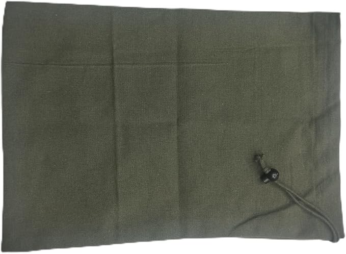 LFH Cotton Rich Shoe Storage Bags with Drawstring, Breathable Dustproof Reusable Shoe Organizer for Travel, Gym, Dorm, Hotel, Easy Carry Machine Washable 12"x17" (Pack of 2), Military Green by LFHHomePrivateLimited