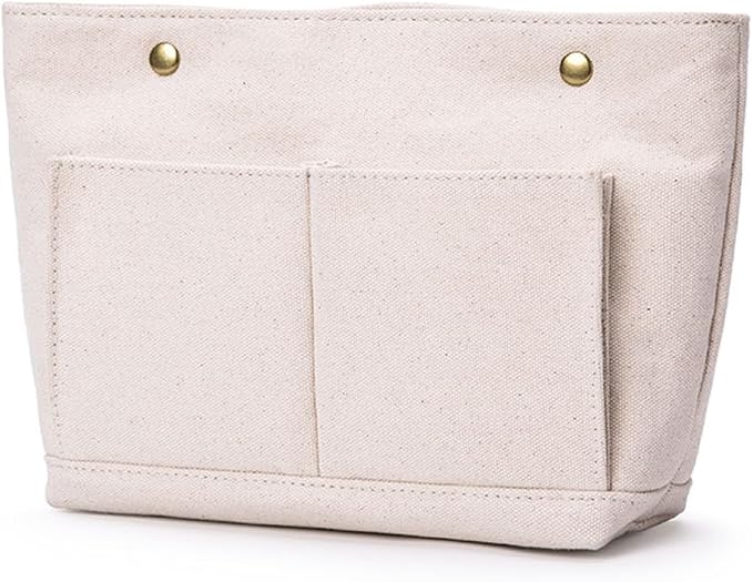 Cosmetic Bags - Bag Organizer Insert with Purse Dividers - Inside Purse Organizer for Easy Storage -Lightweight and Convenient (S, Beige) - Image 9