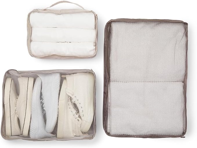 Miamica Packing Cube Set - 3-Piece Set, Khaki - Image 3