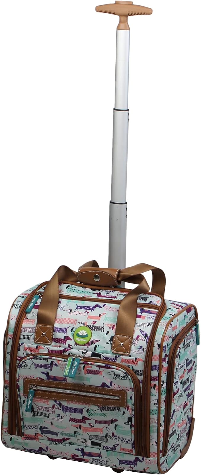 Lily Bloom Designer 15 Inch Carry On - Weekender Overnight Business Travel Luggage - Lightweight 2- Roller Wheels Suitcase - Under Seat Rolling Bag for Women (Totally Paw Some, One Size) - Image 6