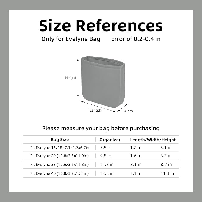 DGAZ Silk Purse Organizer Insert for Evelyne Bag(Pearl gray,PM) | Soft and Lightweight,Perfect Fit,Multi-pocket Storage,Bag Protector,Luxury Bag Care,Handmade,for Smooth Bag Organizer - Image 6