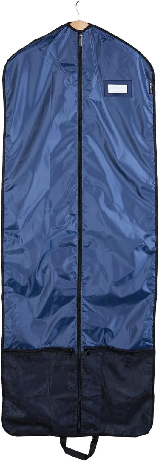 Covermates Deluxe Garment Bag Set for Closet Storage & Travel – Heavy Duty Hanging Suit & Dress Bags with ID Window, Accessory Pockets & Carrying Handles – Premium Wardrobe Protection, Blue by Covermates