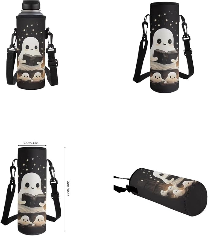 Ghost 1St Grade Backpack Girls with Lunch Box Cute Multi Compartment Preschool Elementary Primary Backpack Lightweight Kawaii Bookbag for Students with Chest Strap Back to School Stuff - Image 6