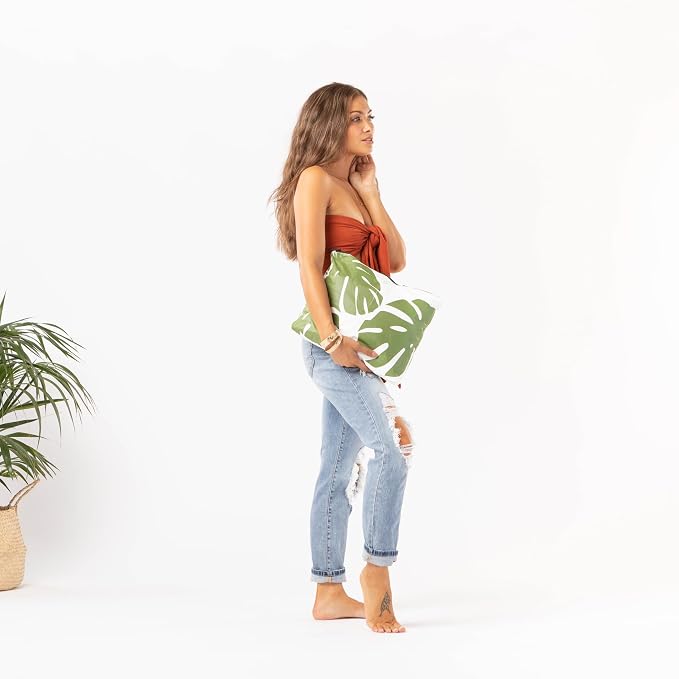 ALOHA Collection Max Pouch - Max Monstera in Seaweed - Image 3