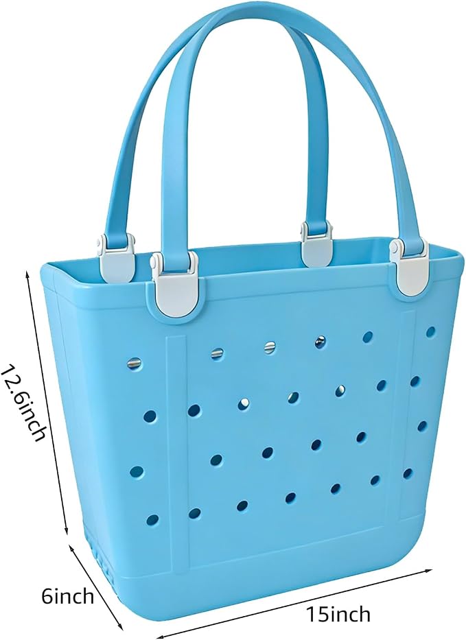 Lightweight Extra large Rubber Beach Bag Small mini Tote Bag for Gym Waterproof medium Open Handbag for Pool Sports - Image 5
