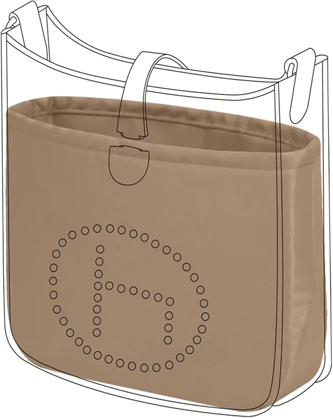 DGAZ Silk Purse Organizer Insert for Evelyne Bag(Chai,TGM) | Soft and Lightweight,Perfect Fit,Multi-pocket Storage,Bag Protector,Luxury Bag Care,Handmade,for Smooth Bag Organizer by DGAZ