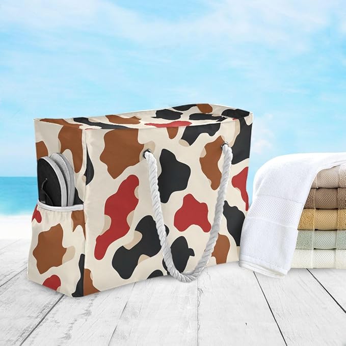 senya Large Beach Bags Totes Swim Canvas Tote Shoulder Bag Water Resistant Bags for Gym Travel Daily - Image 6