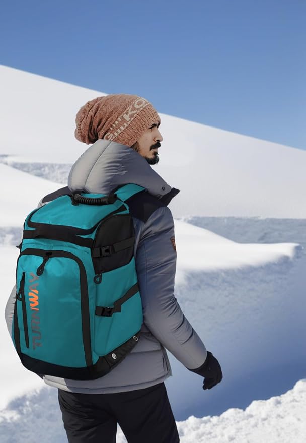 TurnWay Ski/Snowboard Boot Backpack/Ski Boot Backpack | Excellent for Store All Gear | Travel with Waterproof Exterior, Reflective Strip for Men, Women and Youth - Image 4