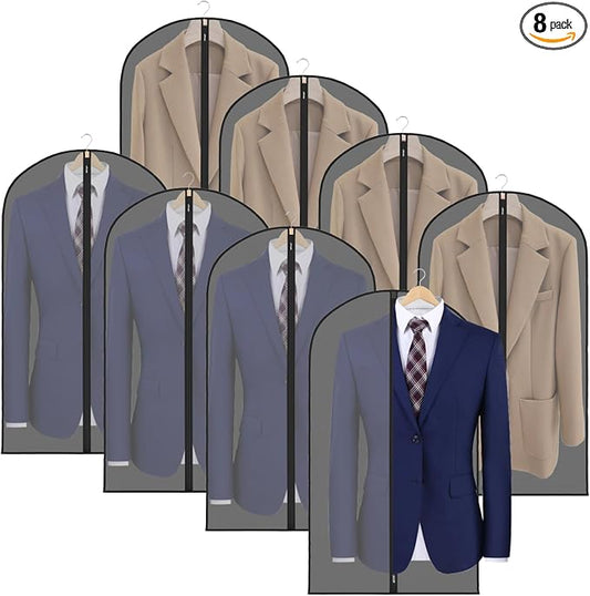 Zilink Clear Garment Bag Dress Bags for Storage Suit Bag Coat Bags with Full Length Zipper for Clothes Closet Storage by Zilink