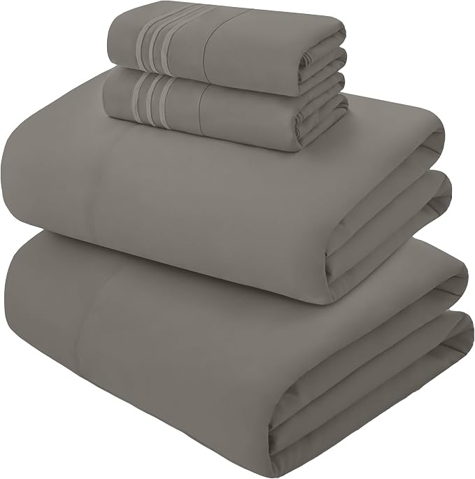 Mocassi 4-Piece Extra Deep Pocket 16-24 Inch Air Mattress Bed Sheet Set- 4PC Sheet Set with Smart Pockets Ideal for Air Beds, RVs, Camping and Guest Rooms Premium Hotel Quality, Queen, Grey - Image 5