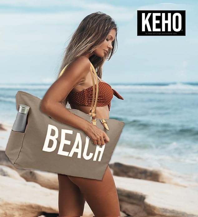 Keho Waterproof Beach Bag with Pockets For Women (Sandproof) - Image 2