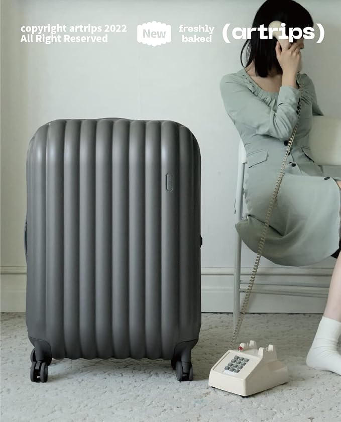 artrips Large Checked Luggage 28 Inch, Hard Shell Suitcase with Spinner Wheels, Large Travel Suitcase for Long Trips and Family Travel, Grey - Image 9