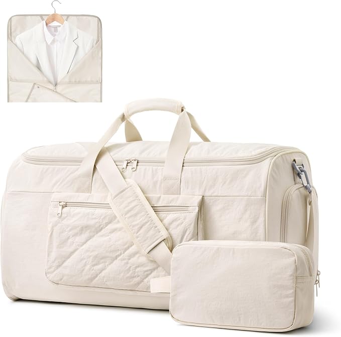 S-ZONE Garment Duffle Bags for Travel Carry on Convertible 2 in 1 Suit Bags Hanging Suitcase with Toiletry Bag 50L by S-ZONE