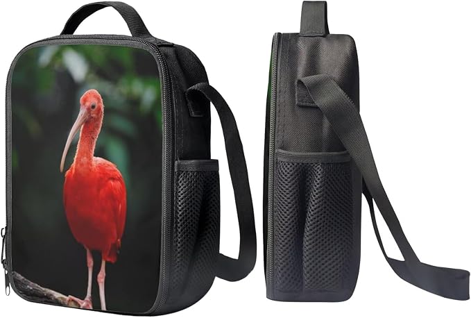 Girls Boys School Backpack with Lunch Box Pencil Case Comfy Padded Lightweight Bird Ibis Backpack Set Kids Cute Bookbag Insulated Lunch Bag Student Large Capacity Daypack 17 Inch - Image 4