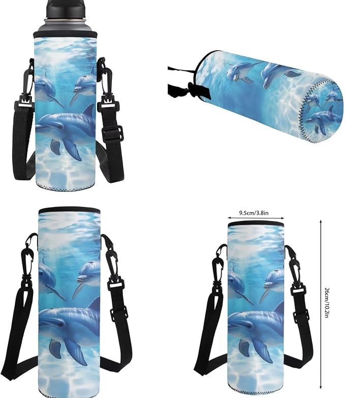 Cute Dolphin Backpack for Girls with Lunch Box 6-8/8-10/10-12 Kids Bookabg and Lunchbox Set 4 in 1 Elementary School Back Pack Lunch Bag Pencil Case Water Bottle Holder Middle Schoolbag - Image 7