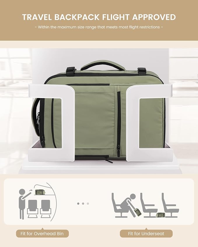 LOVEVOOK Travel Backpack for Women & Men, 40L Large Carry On Backpack Airline Approved, TSA Personal Item Weekender Bag, Water Resistant Laptop Backpacks with 3 Packing Cubes for Travel Essentials - Image 5