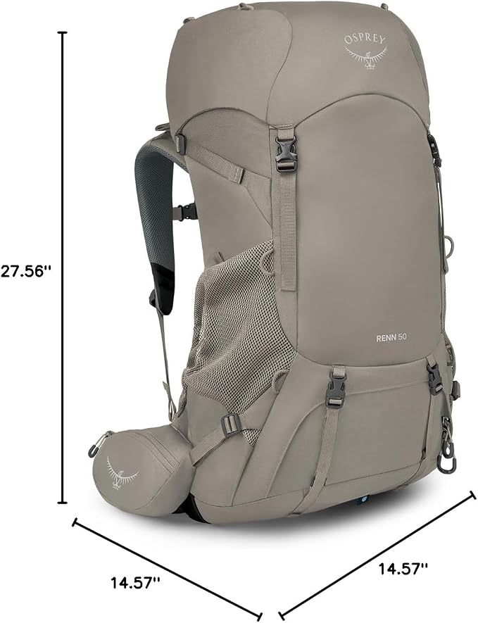 Osprey Renn 50L Women's Backpacking Backpack, Pediment Grey/Linen Tan - Image 11
