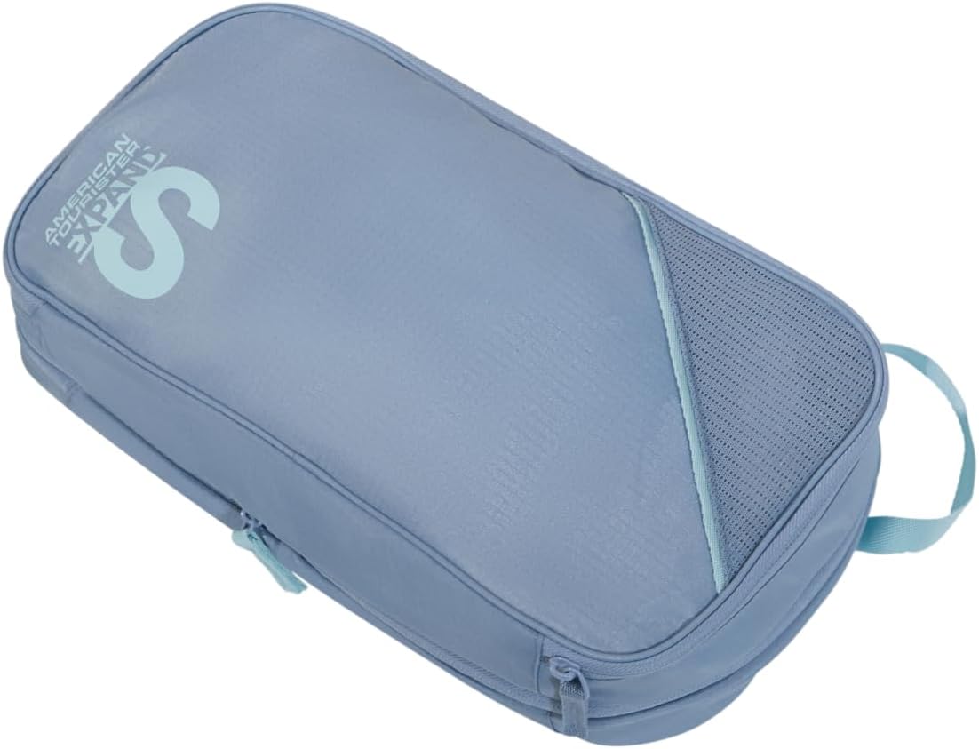 American Tourister Packing Cube Set of 3 - Suitcase Organiser for Holidays, Luggage Organiser for Suitcases, Hand Luggage and Backpack, Stone Blue/Blue - Image 4