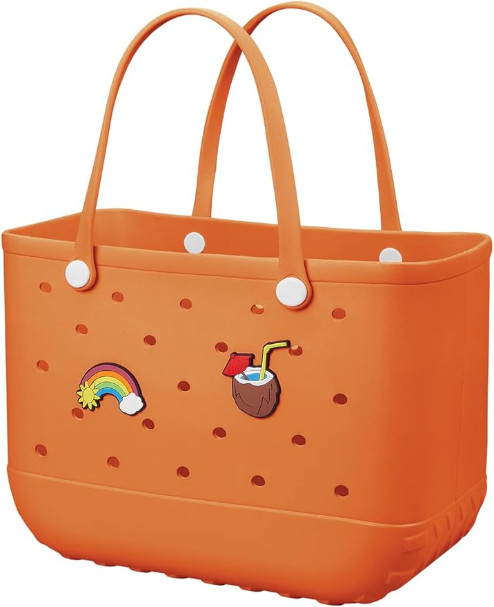 Baonat Beach Bag Rubber Tote Bag - Waterproof Travel Bag for Women Washable Tote Bag Handbag for Sports Beach Market Pool by BAONAT
