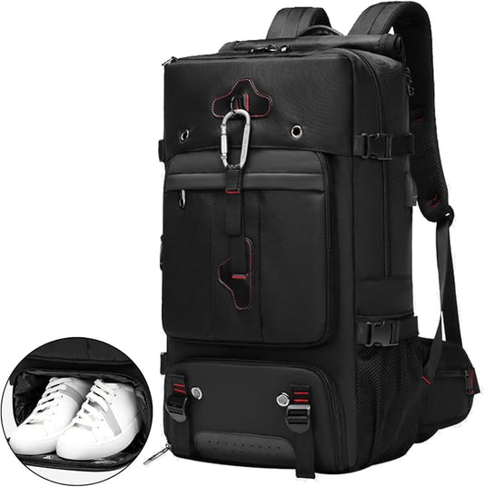 Backpack for Traveling On Airplane,Expandable Carry On Laptop Backpack for Men and Women,Outdoor Travel Bag,Black by ODSSTAIPS