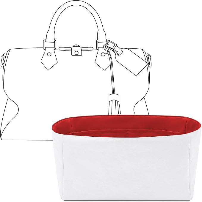 Soft Support Organizer Compatible with LV Soft Speedy Dark | Handcrafted DuPont™ Tyvek®,Handbag Organizer Insert, Precision 1:1 Custom Fit,Rogue Coeur,Ideal for Shopping and Daily Carry by FANJIProject