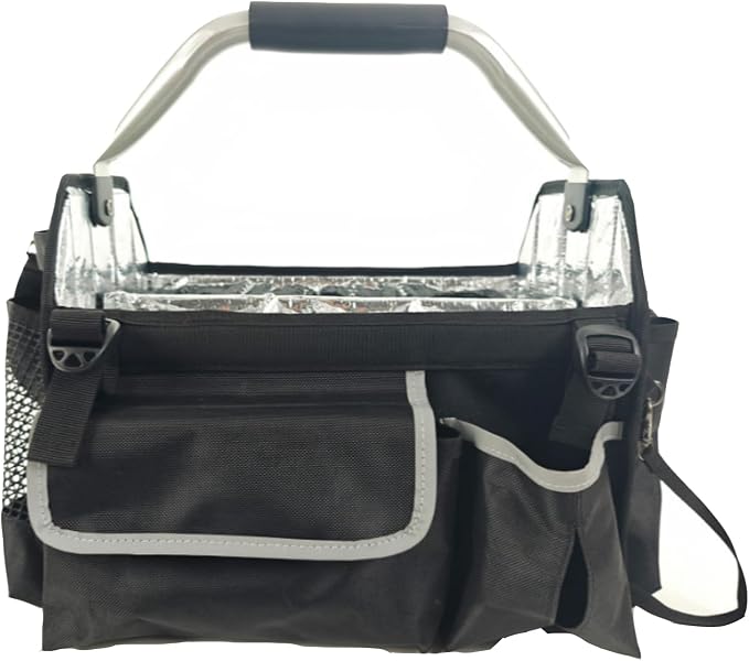 HODRANT Wearable Cleaning Caddy Organizer with Divider & Support Pad | Cleaning Supplies Bag with Handle & Detachable Shoulder Strap, Housekeeping Storage Box with Multi Pockets, Bag Only by HODRANT