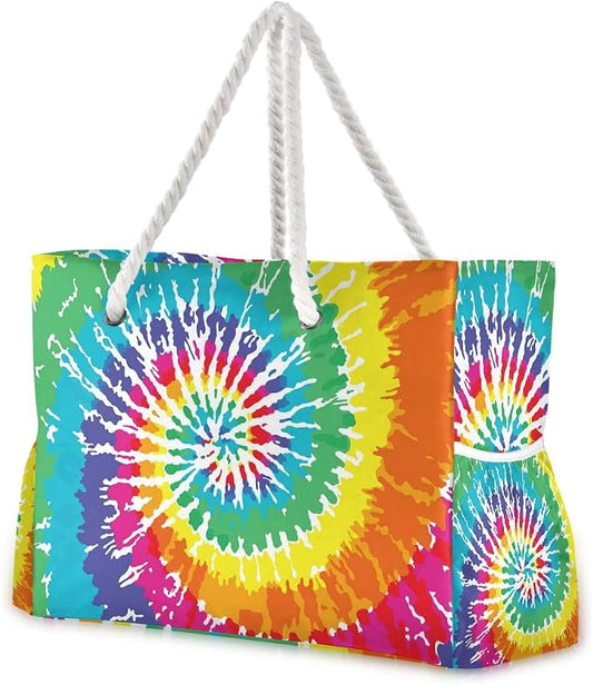 senya Large Beach Shoulder Bags Canvas Tote Water Resistant for Gym Travel Daily by senya