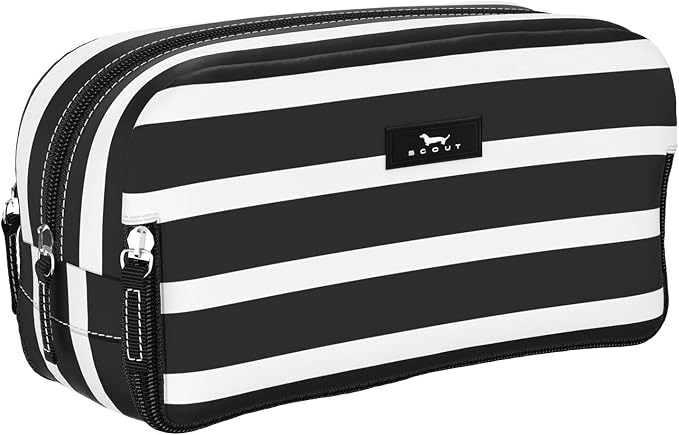 SCOUT 3-Way Toiletry Bag - Travel Makeup Pouch for Women with Three Zipper Compartments - Stands Upright, Wipes Clean by SCOUT