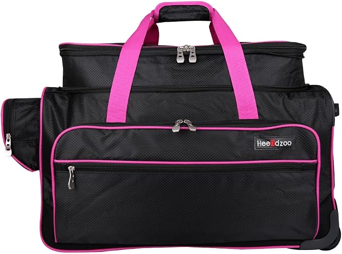Dance Bag with Garment Rack,23inch Dance Competition Garment Bags with Clothes Rack,Suitcase,Rolling Duffle for Travel, Wheeled Drop-Bottom Upright Luggage Closet Suitcase(Expand-Purple - Image 7