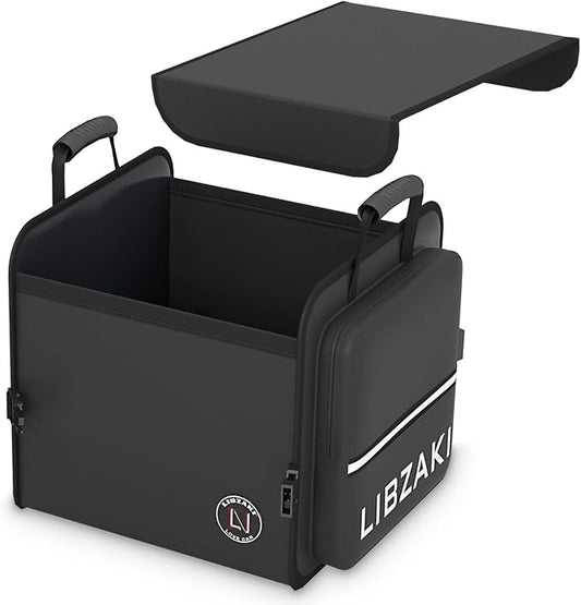 LIBZAKI Car Trunk Storage Organizer, Collapsible Trunk Storage Box for Car Truck SUV-Black by LILIBZAKI