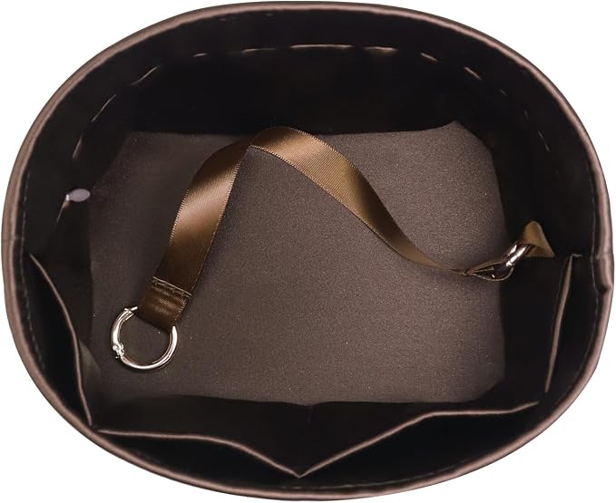 Fits for Picotin 18 Bag Insert, Premium Silk Purse Organizer Insert, Smooth Touch & Lightweight， Luxury Handbag Organizer with Gift Box Fits For Hermes(PC18,Brown) - Image 8
