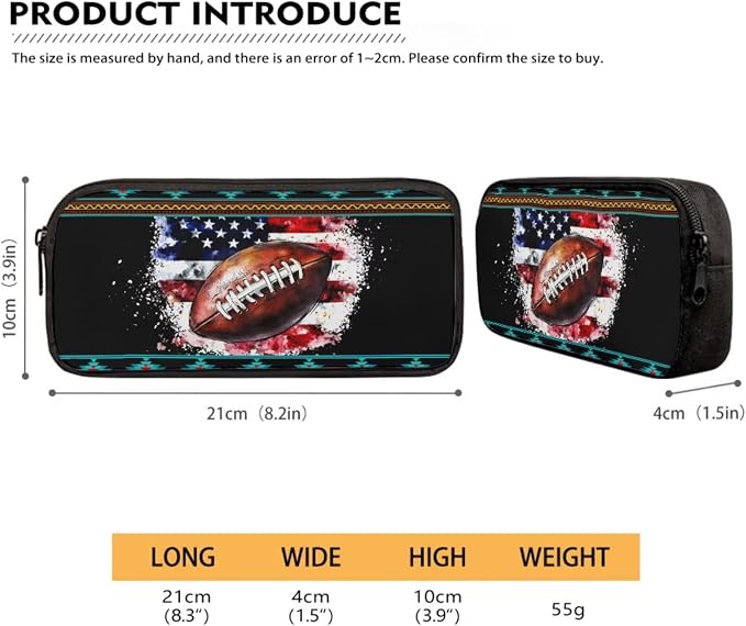 Aztec American Flag Football Print Children's Knapsack Set with Reusable Shoulder Lunch Bag 4th of July Boys Girls School or Travel Large Backpack Set, Durable School Students Daypack - Image 5