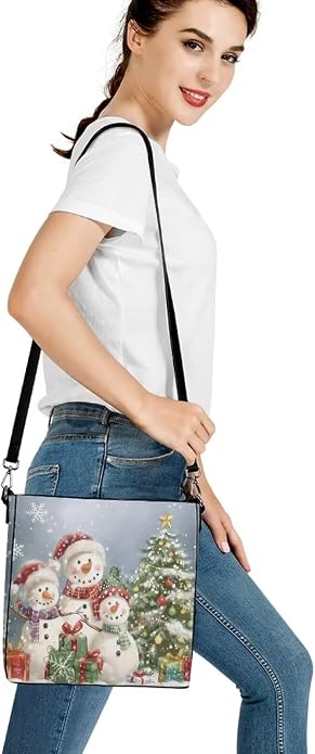 HUGS IDEA Boho Bags for Women Leather Handbag Shoulder Bucket Crossbody Purse - Image 5