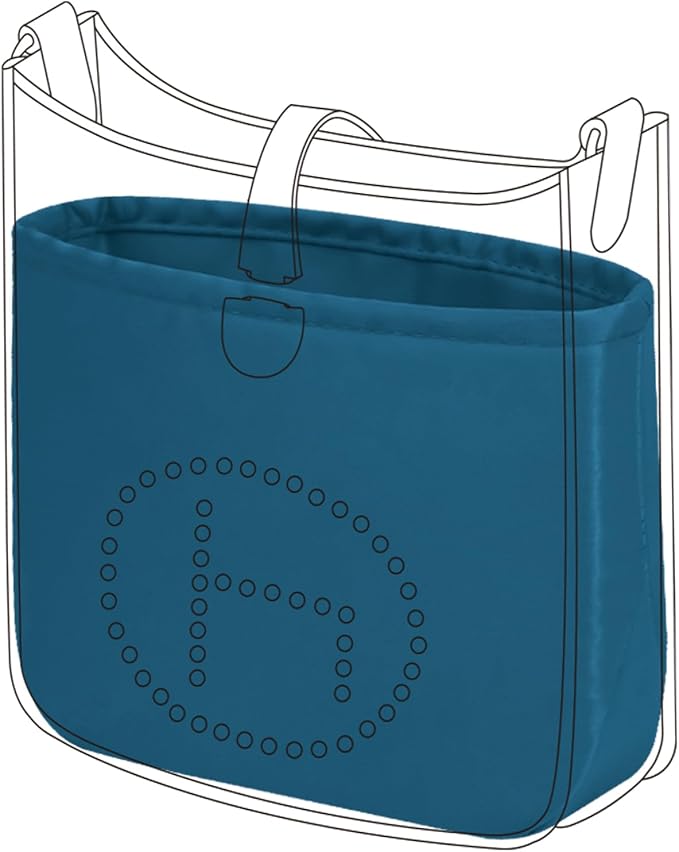 DGAZ Silk Purse Organizer Insert for Evelyne Bag(Blue Jean,GM) | Soft and Lightweight,Perfect Fit,Multi-pocket Storage,Bag Protector,Luxury Bag Care,Handmade,for Smooth Bag Organizer by DGAZ