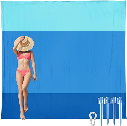 AlphaBeing Beach Blanket Waterproof Sandproof, Extra Large Beach Mat for 1–8 Adults, Oversized Picnic Blanket with 4 Stakes & Storage Bag, Essential Beach Gear for Travel by AlphaBeing