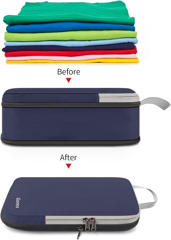Gonex 4 Set Compression Packing Cubes with 6 Set Compression Packing Cubes，Mesh Packing Organizers - Image 3
