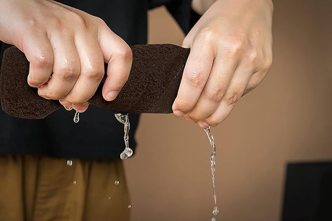 100% Cotton Washcloths 24 Pack (12x12 Inches) Soft, Highly Absorbent Washcloth, Face Towels, Wash Cloths for Face, Ring Spun, Bulk Pack (Brown) - Image 5