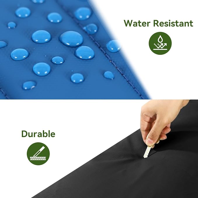 Vomgomfom 86L Foldable Duffle Bag with Wheels - Waterproof Rolling Travel Bag, Collapsible Luggage No Telescopic Handle, for Men Women Camping Sports Weekend Trips，Blue - Image 7