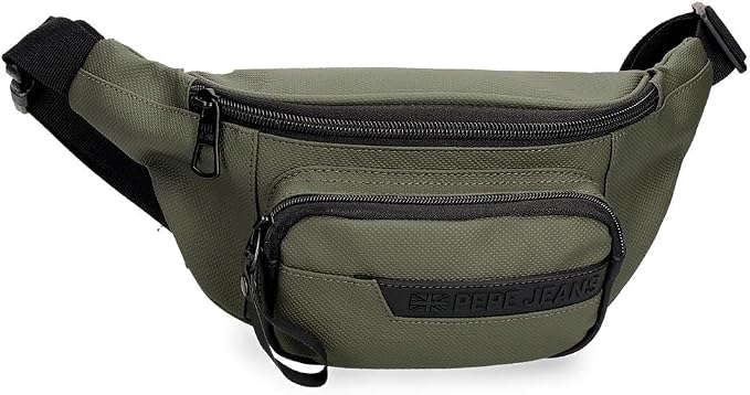 Pepe Jeans Dorking Waist Bag, Crossbody Bag with Multiple compartments, Polyester, by Joumma Bags., Khaki, One Size, Waist bag by Unknown