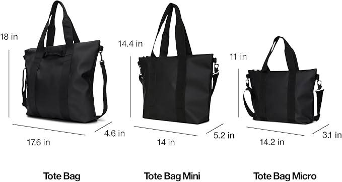 RAINS Tote Bag – Waterproof Travel & Work, Internal Zip Pocket, 6.1 gal | Waterproof PU tote for women and men – 22 L tote bag, internal zip pocket, detachable strap; carry-on for airplane travel - Image 8