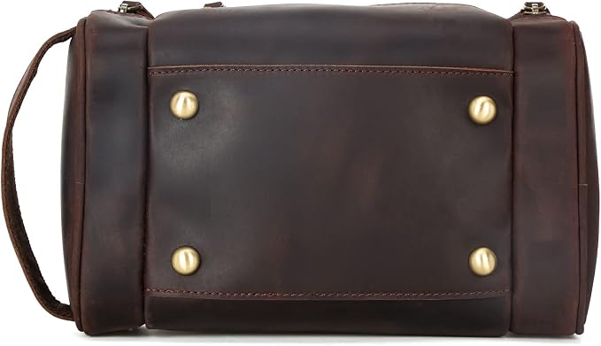 Polare Toiletry Bag Full Grain Leather Shaving Kit Dopp Kit Travel Case Wash Bag with YKK Zippers - Image 7